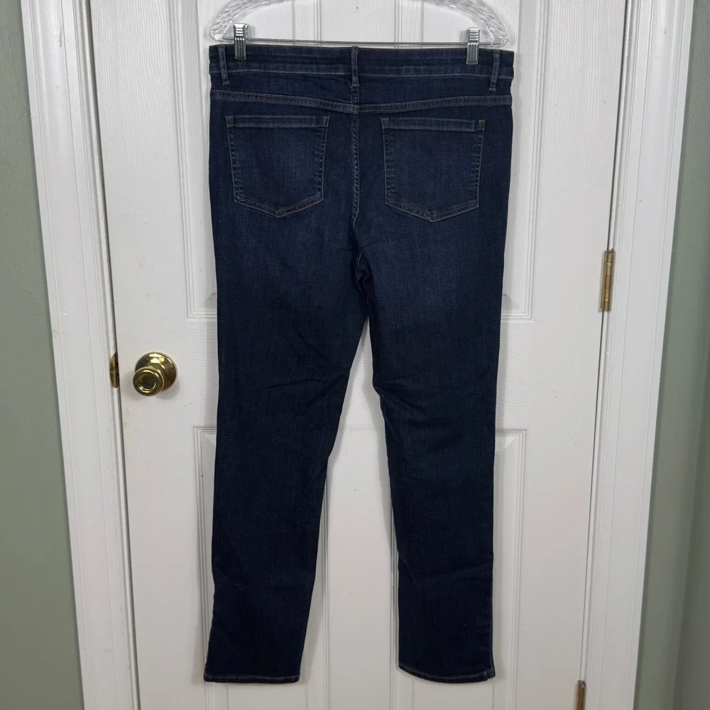 J.Jill Boyfriend Jeans Womens 10 Dark Blue Straight Leg Ankle Denim
